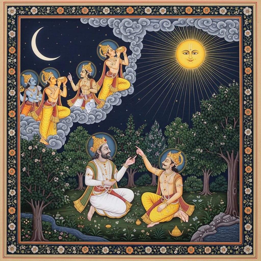 Samba Purana - The Lunar Cycle, the Sixteen Kalas, and the Journey to Mitravana